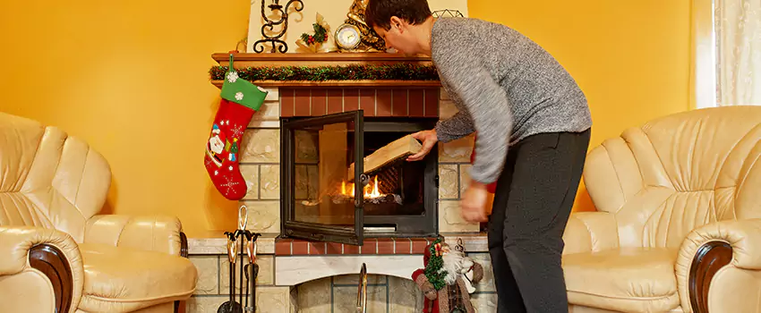 Rusted Metal Fireplace Restoration in Dale City, Virginia